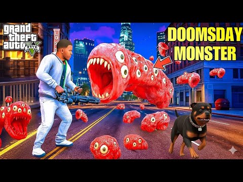 “Shinchan & Franklin Escape the DOOMSDAY MONSTER in GTA 5 Telugu!”