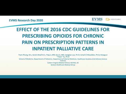 Thumbnail image of video presentation for Effect of the 2016 cdc guidelines for prescribing opioids for chronic pain on prescription patterns in inpatient palliative care