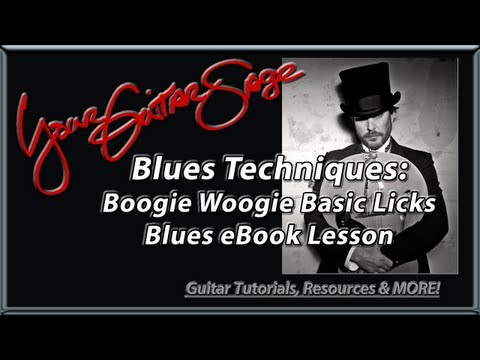 Blues Guitar Technique Boogie Woogie Licks - Beginner Lesson