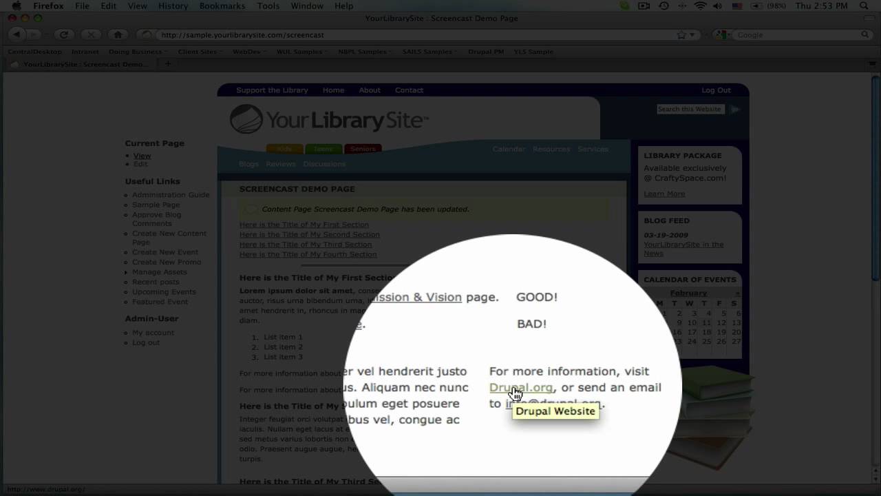 Drupal Tutorial 8: Adding external links