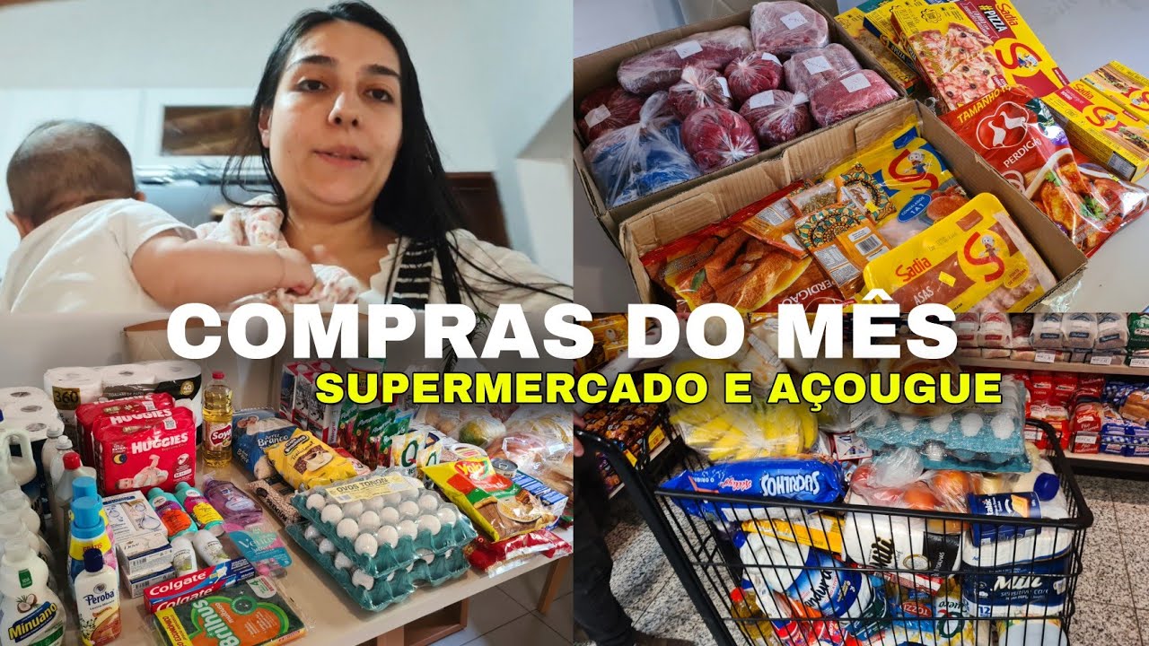 COMPRAS DO MÊS NO SUPERMERCADO! 🛒🛍 PARA 6 PESSOAS, QUANTO GASTAMOS?