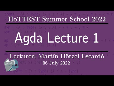 Agda Lecture 1: Introduction to Agda, dependent types and functions -- HoTTEST Summer School 2022