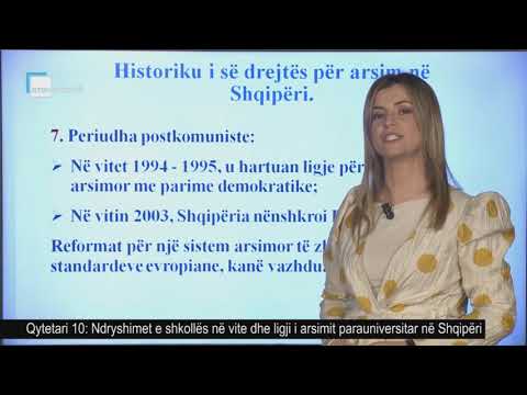 Qytetari 10 - Ndryshimet e shkollës në vite dhe ligji i arsimit