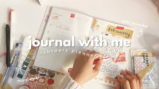 📔 journal with me: february muji planner monthly spread 💌 asmr journaling