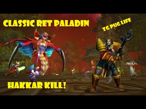Classic Ret Paladin Zul'Gurub - Hakkar the Soulflayer Kill! PUG Run.
