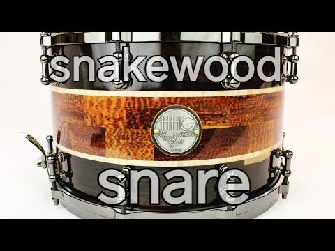 HHG Drums 14x8.5 Blackwood, Snakewood, And Maple Segmented Snare, High Gloss image 11