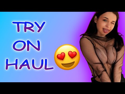 [4K] Transparent Try on Haul 2024 | See-Through Fabric & No Bra Trend