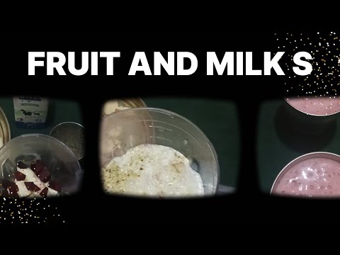 🍓🍑 fruit and milk smoothie recipe:how to making it #video #vlog