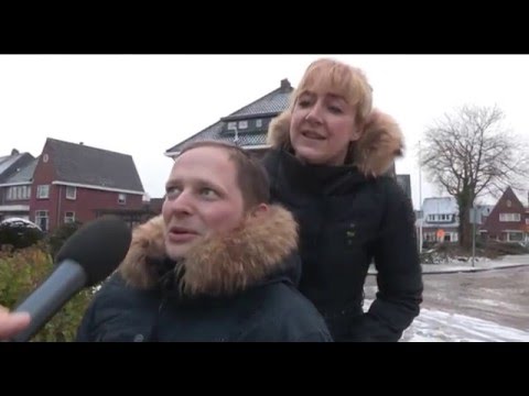 Eerste sneeuw deze winter in Noord-Holland