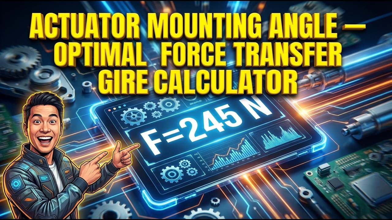 Actuator Mounting Angle Calculator — Optimal Force Transfer