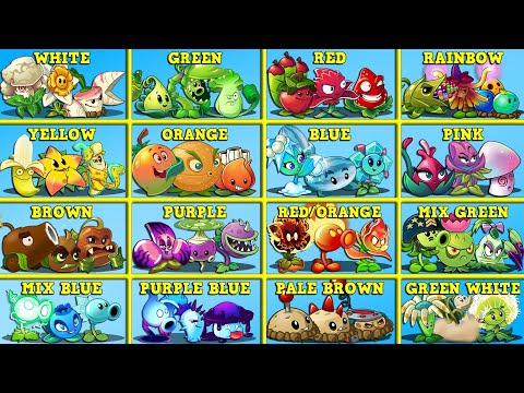 PVZ 2 Random 16 Team Colorful Plants Battlez - Which Team Plant Will Win?