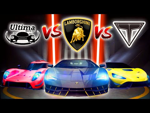 LAMBORGHINI CENTENARIO vs TUSHEK TS 900 vs ULTIMA RS | Asphalt 8 New Festival Car Review