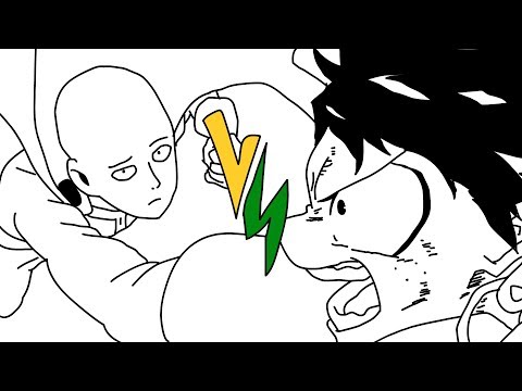 Saitama vs Deku Animated (One Punch Man And Boku No Hero Academia)