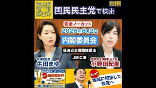 国民民主党 牛田まゆ 内閣委員会 6月2日