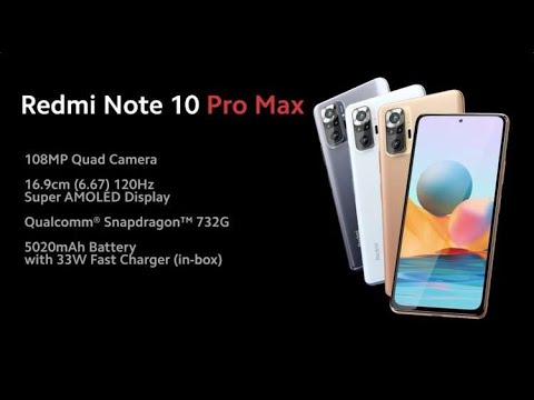 Xiaomi Redmi Note 10 Pro Max - 6.67 - 128Go/8Go RAM - 108MP/16MP