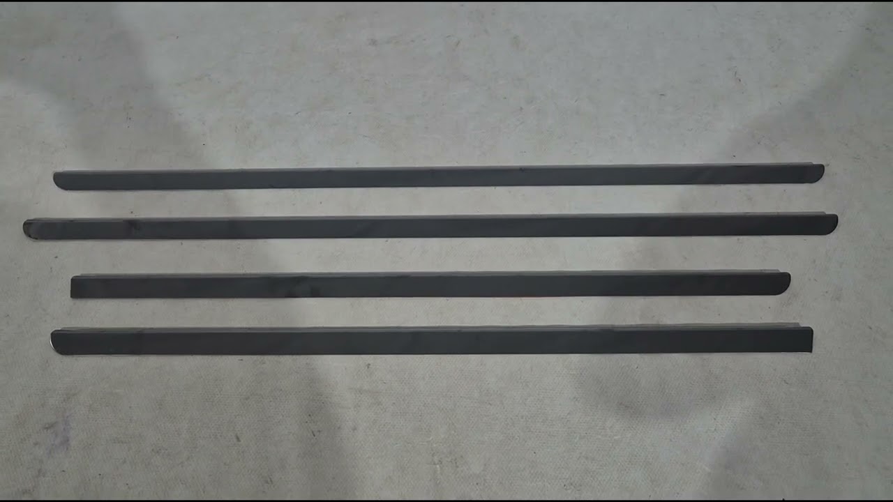 Молдинги стекол Черный Хром (4 шт., нерж. сталь) Video 1
