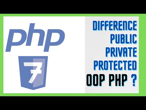What is the difference between public, private, and protected php7