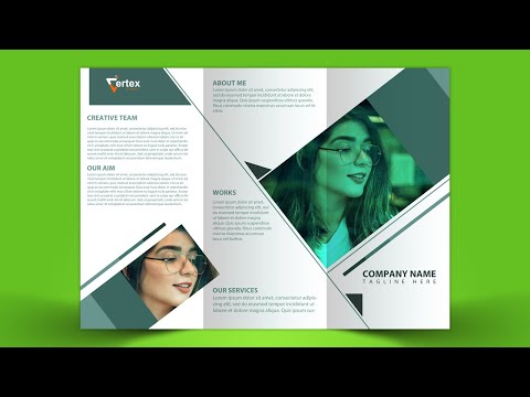 How to design a Trifold Brochure I Business Tri fold Design Photoshop Tutorial I Vertex Graphic
