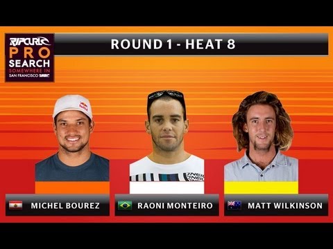 Round 1 - Heat 8: Bourez vs. Monteiro vs. Wilkinson