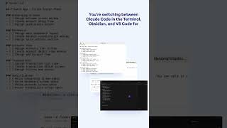 Stop switching between Claude Code IDE Obsidian