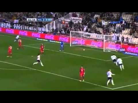 Jonas Goal (Valencia 2 - 0 Getafe) 21/12/2012