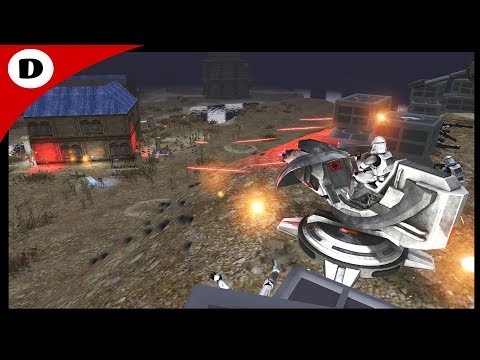 GUNSHIP CRASH LANDING ~ Clone Hill Defense - Men of War Star Wars Mod