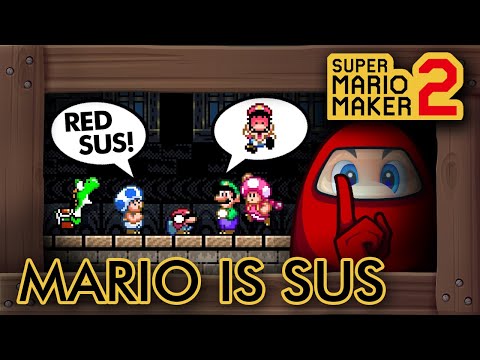 Super Mario Maker 2 - Mario is Sus (Among Us Level)