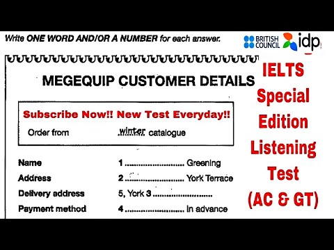 2021 IELTS Listening MEGEQUIP CUSTOMER DETAILS (Special Edition) with Answers || ACADEMIC & GT || (2021 IELTS Listening MEGEQUIP CUSTOMER DETAILS (Special Edition) with Answers || ACADEMIC & GT ||)