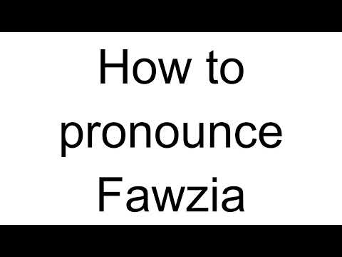 How to Pronounce Fawzia (Arabic)