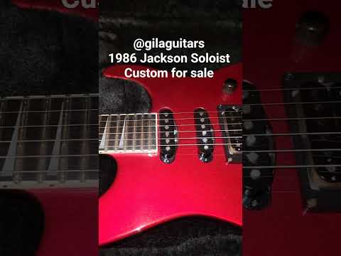 VIDEO! San Dimas Jackson Soloist Custom 1986 Dark Red 1 owner near MINT original ohsc and docs image 24