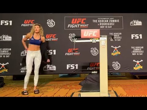 Ashley Yoder and Amanda Cooper - Official Weigh-ins - (UFC Denver) - /r/WMMA