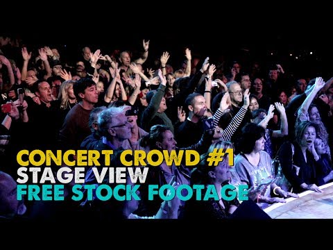 Concert Crowd #1 - Swaying Hands Stage View - Free Stock Footage - Frontman Media