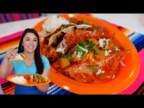 Quick & Easy Dinner in 15 Minutes: Chicken & Potato Stew Dinner Tacos lined with crispy cheese