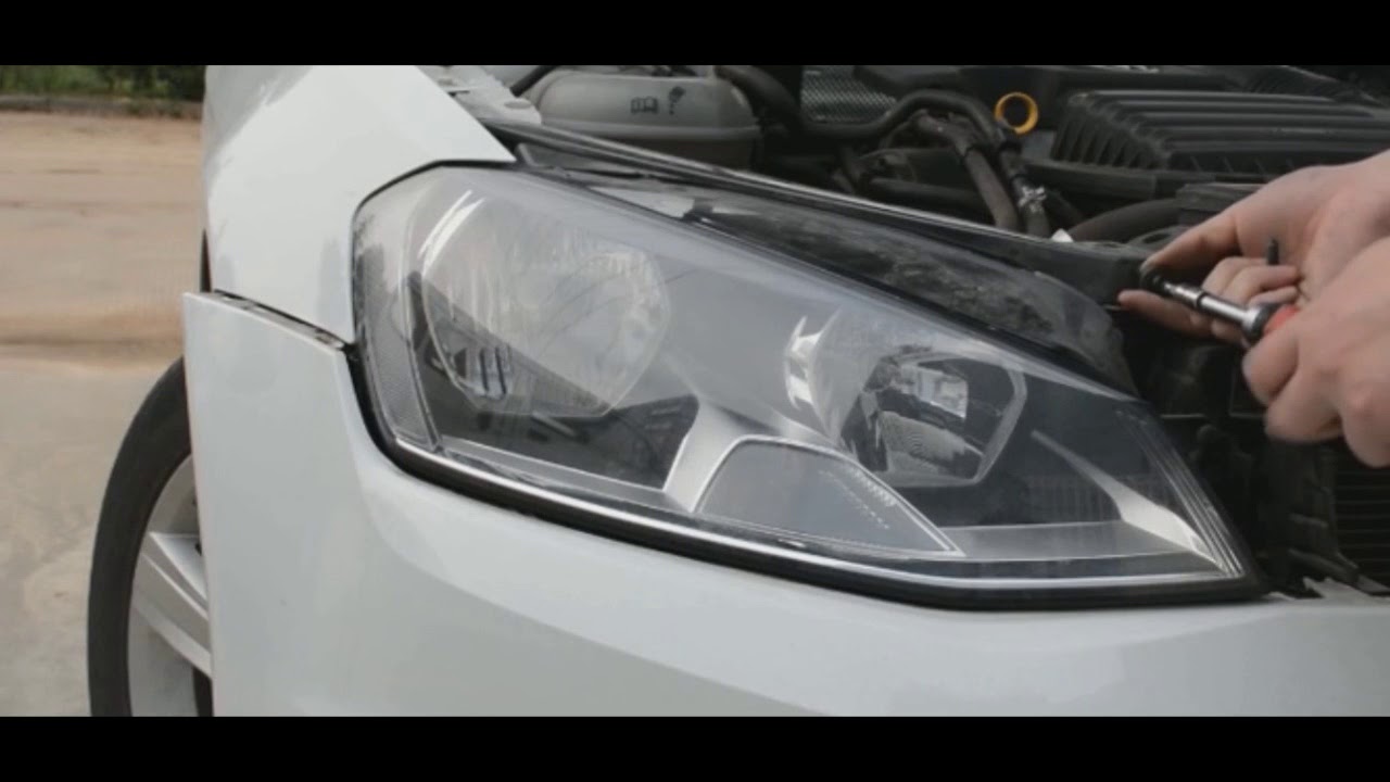 VW Golf 7 standard to LED headlight installatiom