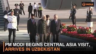 PM Modi Lands in Tashkent | Uzbekistan President Mirziyoyev Welcomes PM Modi