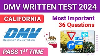 DMV Written Test 2024 California | DMV Permit Test #dmv