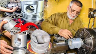Complete method of making tractor engine pistons/