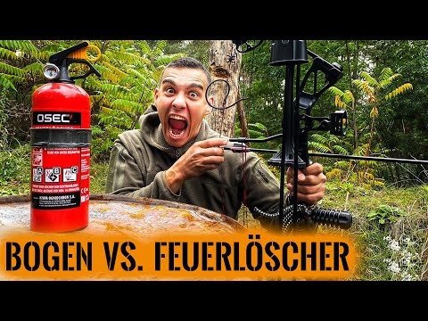 BOGEN vs FEUERLÖSCHER & WIKINGER-SCHILD | Bogen überlebt nur knapp.. | Survival Mattin