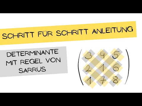 Determinante 3x3-Matrix - Regel von Sarrus