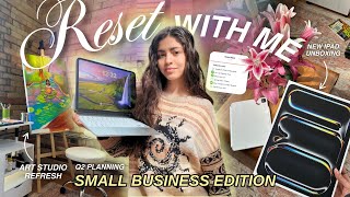 Small Business Reset 📦🎨 iPad Pro Unboxing, Goal Setting & Art Studio Setup