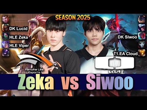 HLE Zeka vs DK Siwoo - Zeka AKALI vs Siwoo YONE Mid - Patch 25.18 KR Ranked | lolrec