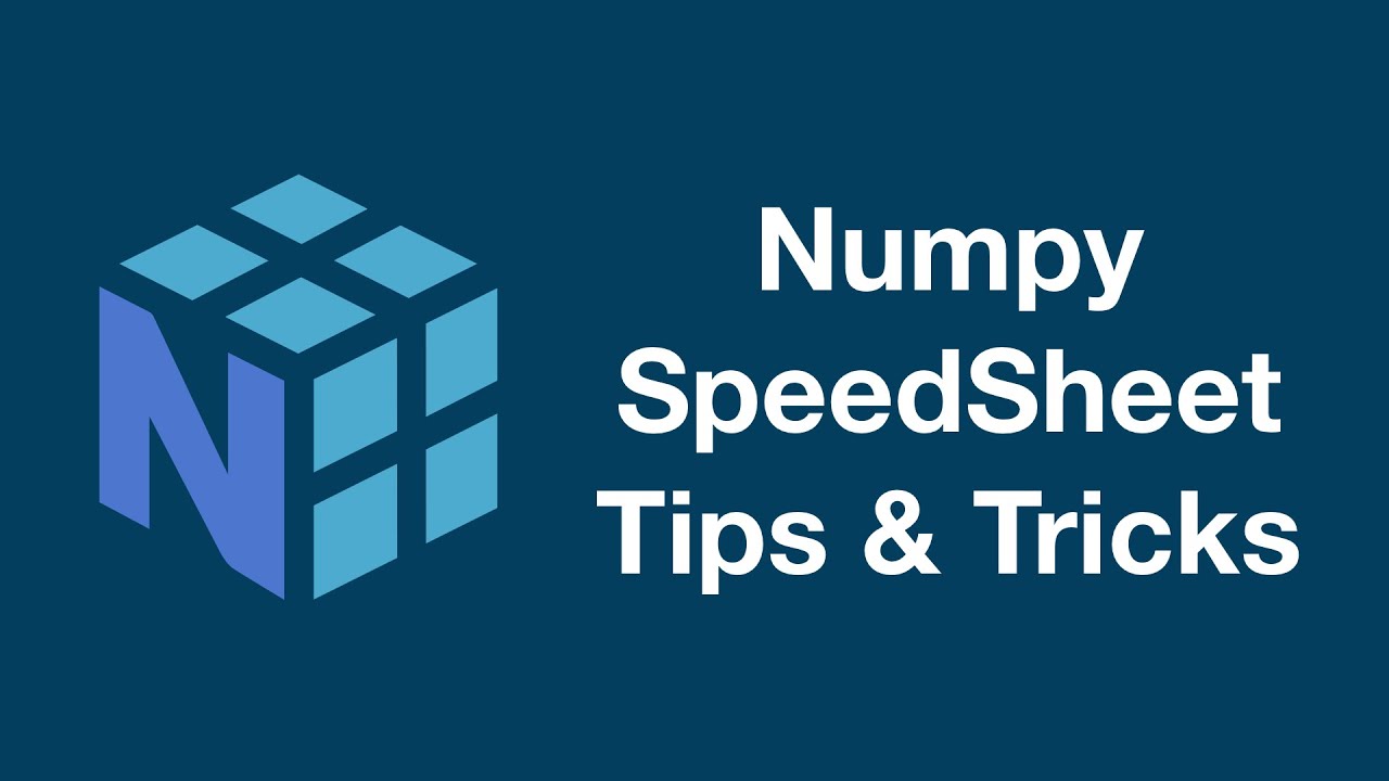Code Faster - Numpy SpeedSheet Tips and Tricks