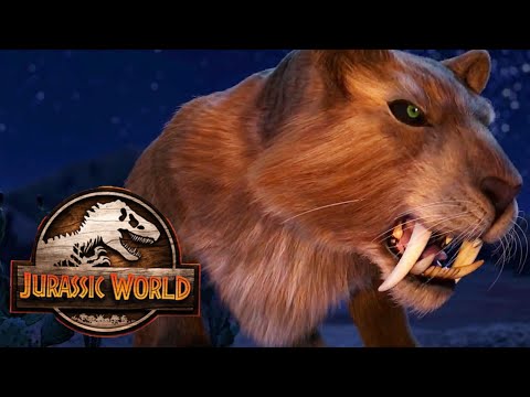 Saber- Toothed Tiger Attacks the Campers| Jurassic World Camp Cretaceous Season 4 Clip