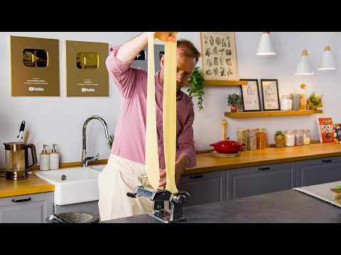 Cómo hacer pasta casera con máquina de pasta 🍝  I Spaghetti carbonara