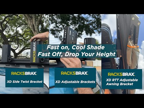 Fast On, Cool Shade. Fast Off, Drop Your Height | RacksBrax Universal Awning Brackets