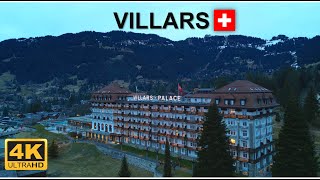 Villars sur Ollon -Switzerland- Evening walk and drone footage après ski - 4k #s