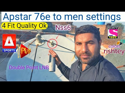 Apstar 76e with Nss6 East easily and 4 Fit Dish Settings| Ary 4 fit Quality ok all channel update 