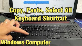 How to Copy, Paste, Select All using Keyboard Shortcut on Windows Computer