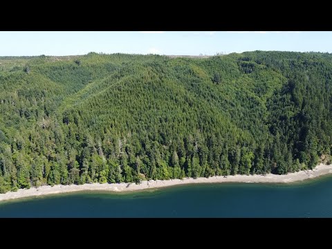 Drone flight over the Hood Canal. 2 miles. From Lilliwaup to Dewatto, WA
