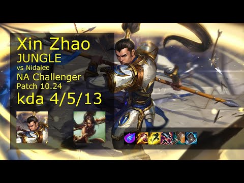 Xin Zhao Jungle vs Nidalee - NA Challenger 4/5/13 Patch 10.24 Gameplay